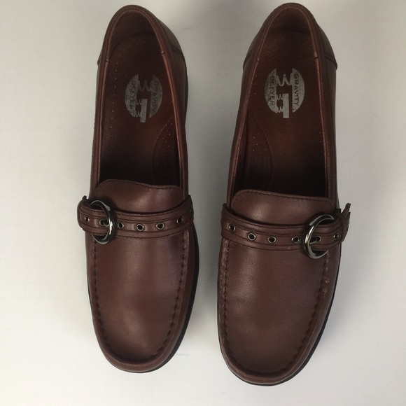 Gravity Defyer cordovan leather loafers w/buckle - Picture 4 of 9